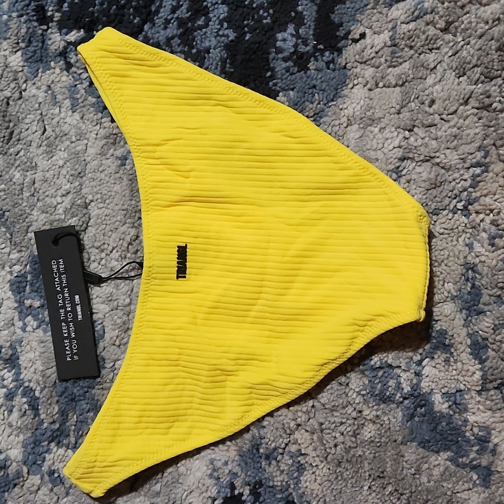 Yellow Rib normal coverage Bathing suit bottom - Picture 3 of 4